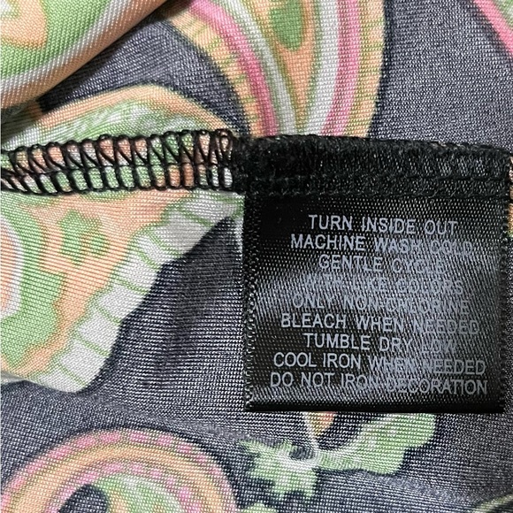 INC International Concepts M Women’s Paisley Multicolored Tunic Blouse w/Studs - Picture 4 of 4